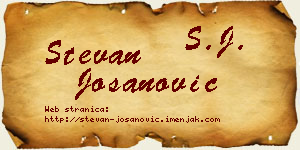 Stevan Jošanović vizit kartica
